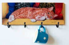 Cat With Cushions Long Metal Hooks