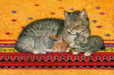 Mother and kittens