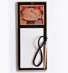 cat on mat magnet notepad