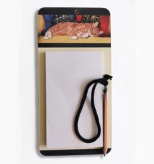 cat with cushions magnet notepad