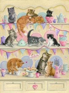 otterhouse kittens on dresser